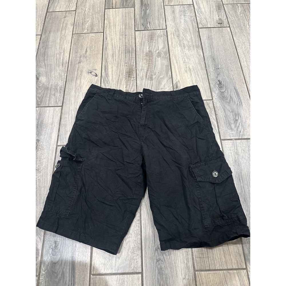 Southpole‎ Men's Size 34 Black Cargo Shorts Pockets Button Fly Casual Outdoors